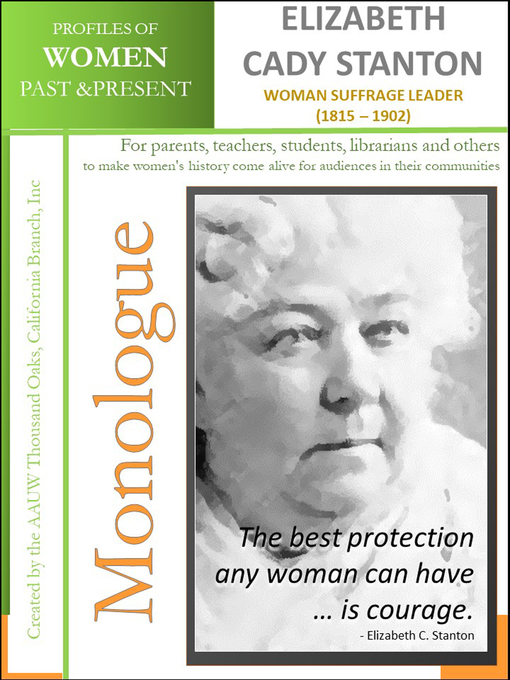Cover image for Profiles of Women Past & Present--Elizabeth Cady Stanton--Woman Suffrage Leader (1815--1902)